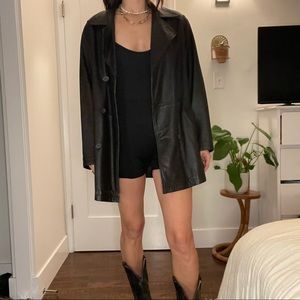 Oversized Leather Jacket